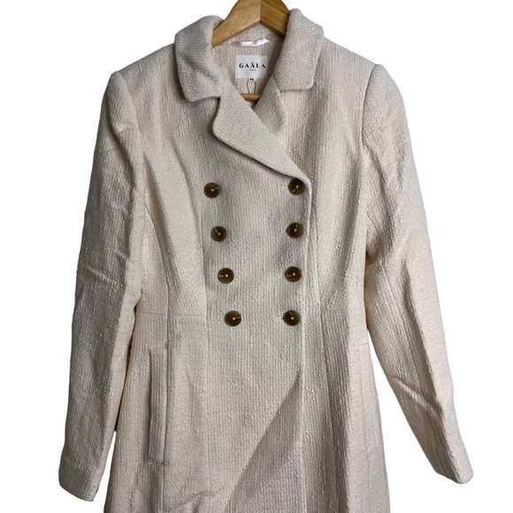 New Gaala Isabella Double Breasted Tweed Coat - Picture 4 of 16